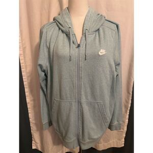 Nike Women's Plus 1X Full-Zip Hoodie Blue Casual Long Sleeve